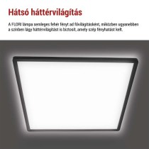 LED felületi lámpatest FLORI négyzet, fehér, 22W, semleges fehér