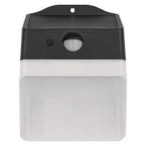 Solární LED svítidlo LUNIS s pohybovým čidlem, černé, neutrální bílá