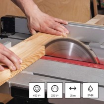 Vonkajší predlžovací kábel na bubne 25 m / 3 zásuvky / čierny / guma / 230V/400V / 1,5 mm2