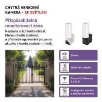 GoSmart Venkovní otočná kamera IP-310 TORCH s WiFi a světlem, černá