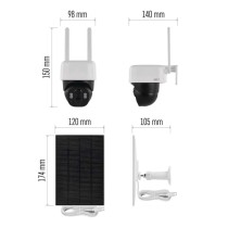 GoSmart Vonkajšia batériová kamera IP-1200 WASP s WiFi a solárnym panelom