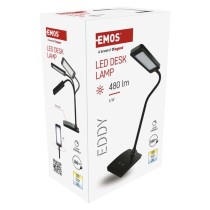 LED stolná lampa Eddy, čierna