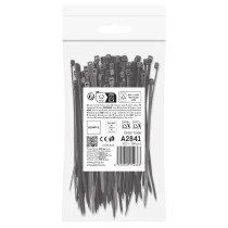 Stahovací páska 100×2,5 mm, černá, 100 ks