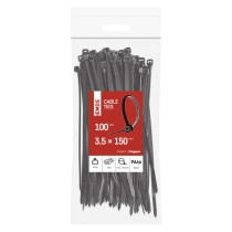 Stahovací páska 150×3,5 mm, černá, 100 ks