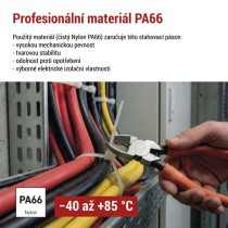 Stahovací páska 450×7,6 mm, bílá, 25 ks