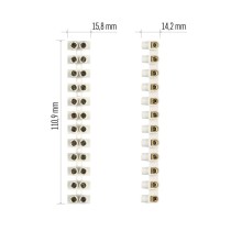 Šroubová svorkovnice 12× 4–6mm2, 450 V, bílá