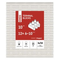 Šroubová svorkovnice 12× 6–10 mm2, 450 V, bílá, 10 ks