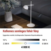EMOS Sophie LED asztali lámpa, újratölthető, fehér