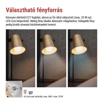 EMOS Nina asztali lámpa E27 IP20, arany