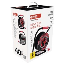 Kültéri kábeldob 40 m / 4 aljzat / fekete / gumi-neoprén / 230V / 2,5 mm2