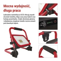 Przenośny naświetlacz LED ACCO ładowalny 50W zimna biel