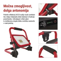 LED reflektor polnilni ACCO 50W CW