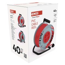 Kábeldob 40 m / 4 aljzat / fekete / PVC / 230 V / 2,5 mm2