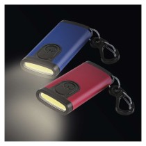 Újratölthető mini LED-es zseblámpa - kulcstartó, 100 lm, kínáló dobozban