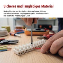 Klemmleiste 2,5–4 mm2, weiss