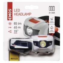Latarka czołowa 2+1 LED 1W, 85 lm, 65 m 3x AAA