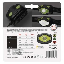 Latarka czołowa LED COB 3W + LED 3W, 220 lm, 100m 3× AAA