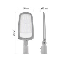 Pouličné verejné LED svietidlo SOLIS 70W, 8400 lm, neutrálna biela