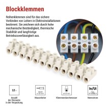 Klemmleiste 6–10 mm2, weiss