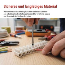 Klemmleiste 6–10 mm2, weiss