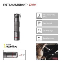 CREE LED svetilka kovinska Ultibright 60, 170lm, 1xAA
