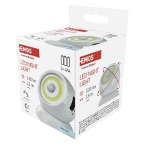 Lampka nocna LED 3x AAA, z czujnikiem ruchu i zmierzchu, magnes 