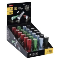 LED ruční kovová svítilna P3848A, 50 lm, 3x AAA, 24 ks, box
