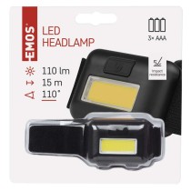 COB LED čelovka P3537, 110 lm, 3x AAA