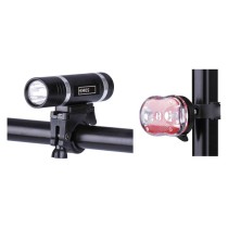 Lampa rowerowa komplet przód + tylna, 150 lm, 5x AAA