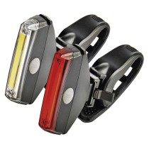 Lampa rowerowa LED COB, komplet przód + tył, 22 lm 2x CR2033