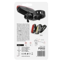 Lampa rowerowa LED COB, komplet przód + tył, 22 lm 2x CR2033