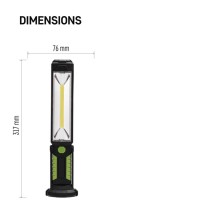 COB LED + LED uzlādējama lampa darbam P4525, 500 lm, 2000 mAh