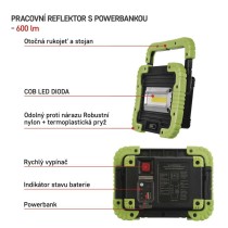 COB LED nabíjecí pracovní reflektor P4534, 600 lm, 3000 mAh