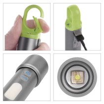 Ročna LED svetilka, 600 lm, 1 200 mAh, kovinska