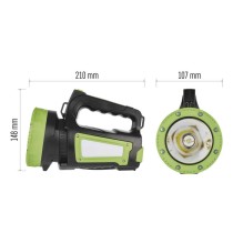 Latarka ładowalna LED + LED COB, 850 lm, 8000 mAh