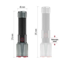 Latarka metalowa LED 3000 lm, 5000 mAh, ładowalna