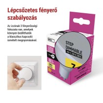 LED izzó Classic MR16 / GU10 / 7 W (60 W) / 800 lm / meleg fehér / dimmelhető