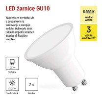 LED žarnica Classic MR16 bela/ GU10 / 7 W (72 W) / 1000 lm / Toplo bel