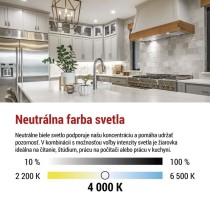 LED žiarovka Classic MR16 / GU10 / 7 W (60 W) / 800 lm / neutrálna biela / krokovo stmiev.