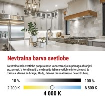 LED žarnica Classic MR16 / GU10 / 7 W (60 W) / 800 lm / nevtralno bela / zatemnilna