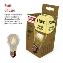 LED žarnica Vintage A60 / E27 / 4,5 W (40 W) / 420 lm / Toplo bel