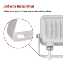 LED reflektor GLARO 10W, weiß, IP65, 1000 lm, neutralweiß