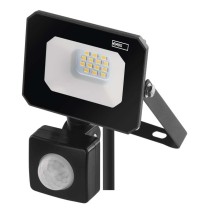 Naświetlacz LED SIMPO 10W, z czujn. PIR, czarny, neutralna biel