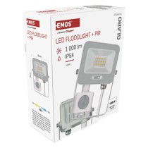 Naświetlacz LED GLARO PIR 10 W, biały, IP54, 1000 lm, neutralna biel