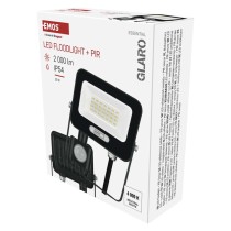 Naświetlacz LED GLARO PIR 20 W, czarny, IP54, 2000 lm, neutralna biel