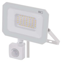 Naświetlacz LED SIMPO 30W, z czujn. PIR, biały, neutralna biel