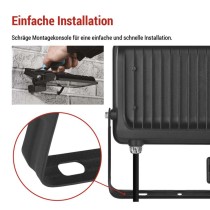 LED reflektor GLARO mit Bewegungssensor, 50 W, schwarz, IP54, 5000 lm, neutralweiß