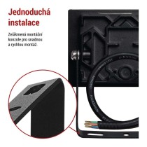LED reflektor TAMBO 10,5 W, černý, neutrální bílá