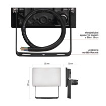 LED reflektor TAMBO 10,5 W, černý, neutrální bílá