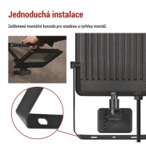 LED reflektor VISIO s pohybovým čidlem, 50 W, černý, neutrální bílá